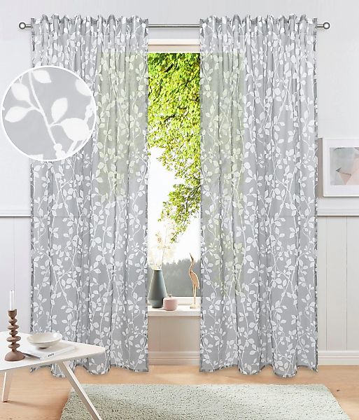 OTTO home Gardine "Issoire" Multifunktionsband 1 Stk. tlg. Wohnzimmer, Schl günstig online kaufen