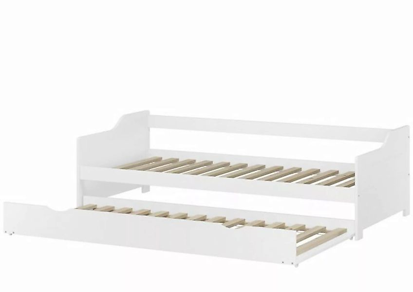 Erst-Holz® Weißes Sofabett mit zweitem Schlafplatz 90x200 weiß Gr. 90 x 200 günstig online kaufen