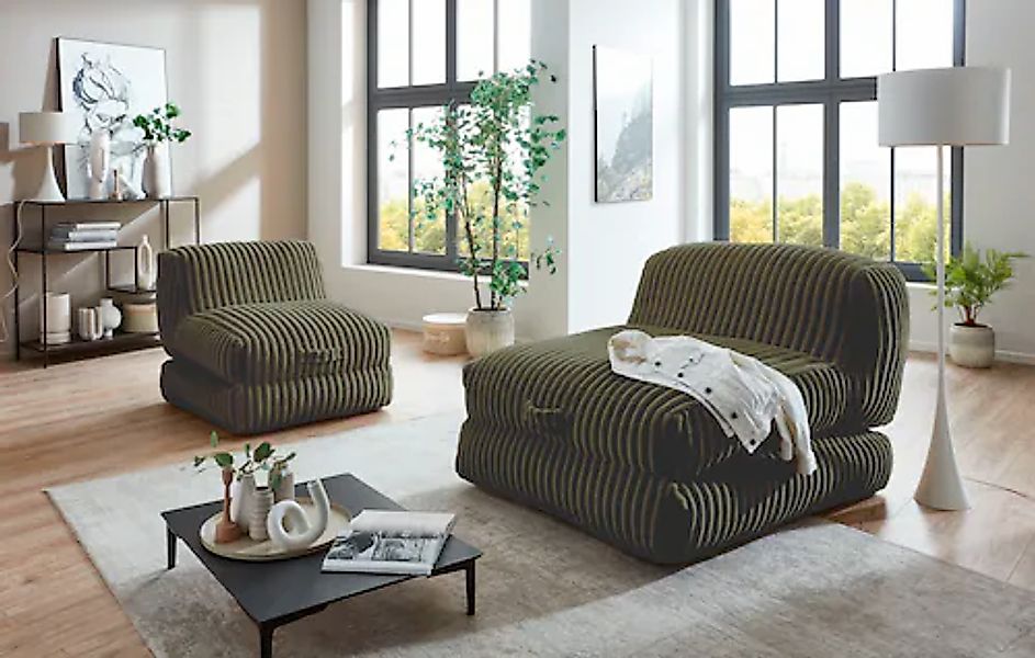 INOSIGN XXL-Sessel "Pia" Loungesessel in Megacord, 2 Größen, Schlaffunktion günstig online kaufen