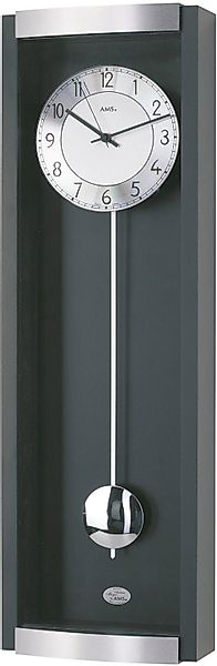 AMS Funk-Pendelwanduhr F5285/11 (Quarzuhr, Holz-/Aluminium-/Glasgehäuse,Mad günstig online kaufen