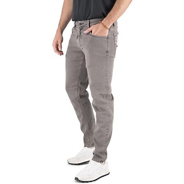 Devid Label  Jeans Dunkelgraue Bull-Hose aus Baumwolle günstig online kaufen