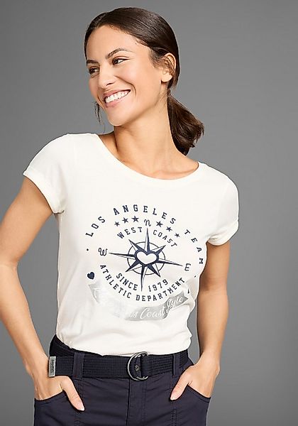 KangaROOS Print-Shirt Kurzarm, figurbetonter Schnitt, mit Metallic-Print günstig online kaufen