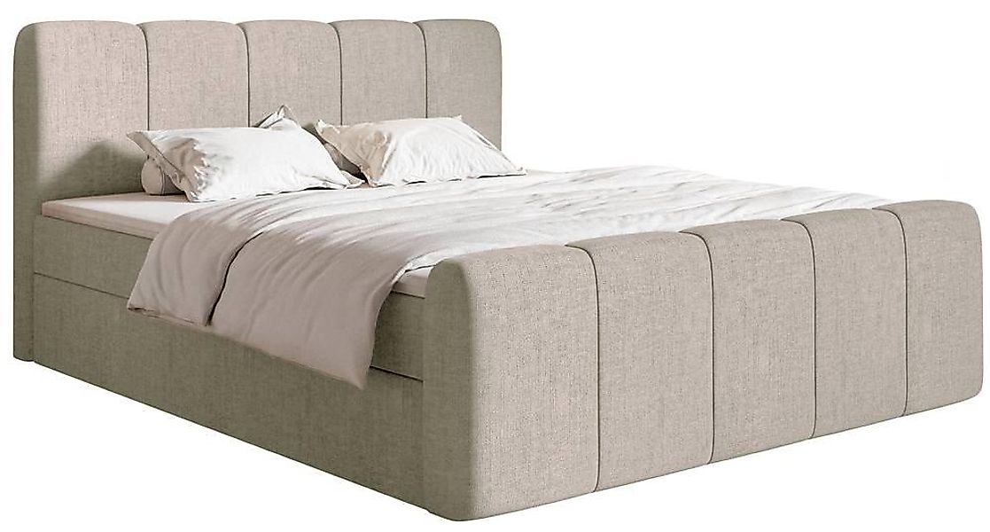 NADUVI Collection | Boxspringbett Chloe 140x200 Chenille mit Staufach günstig online kaufen