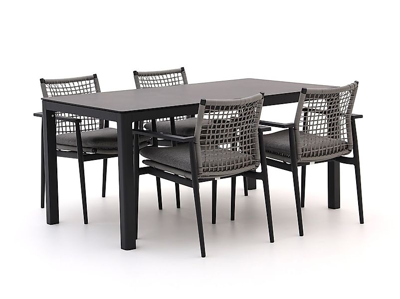 Bellagio Pizzoli/La Fonte 160 cm Gartenmöbel-Set 5-Teilig Stapelbar günstig online kaufen