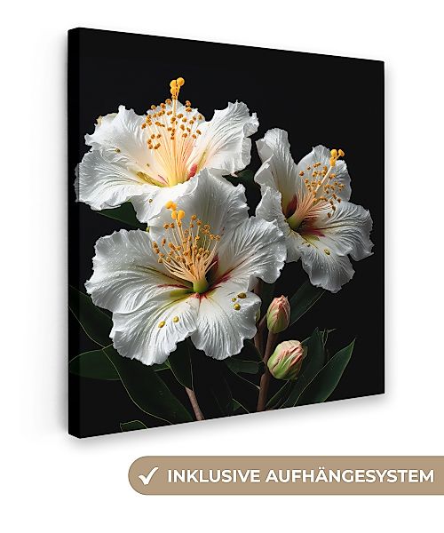 OneMillionCanvasses® Leinwandbild Blumen - Weiß - günstig online kaufen