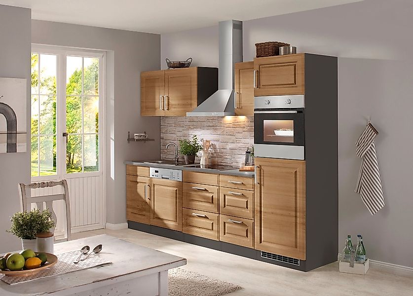 HELD MÖBEL Küchenzeile "Stockholm", Breite 280 cm, mit hochwertigen MDF Fro günstig online kaufen