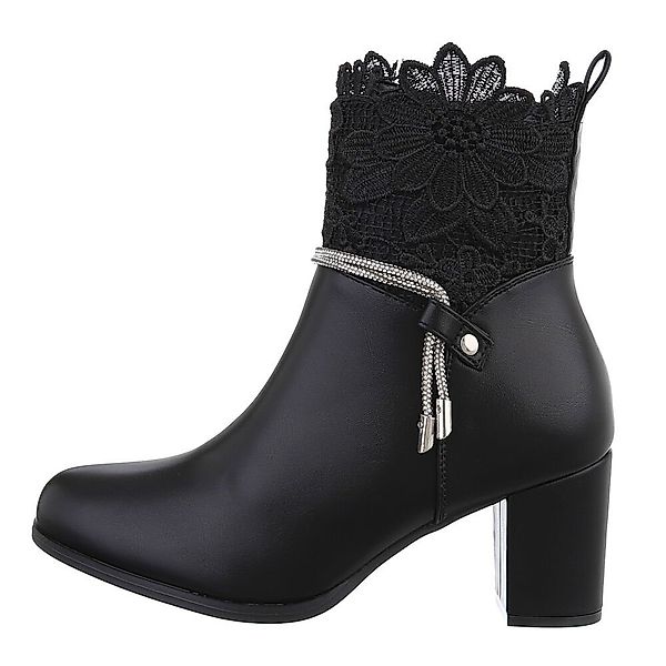 Ital-Design Damen Elegant High-Heel-Stiefelette (84633644) Blockabsatz günstig online kaufen