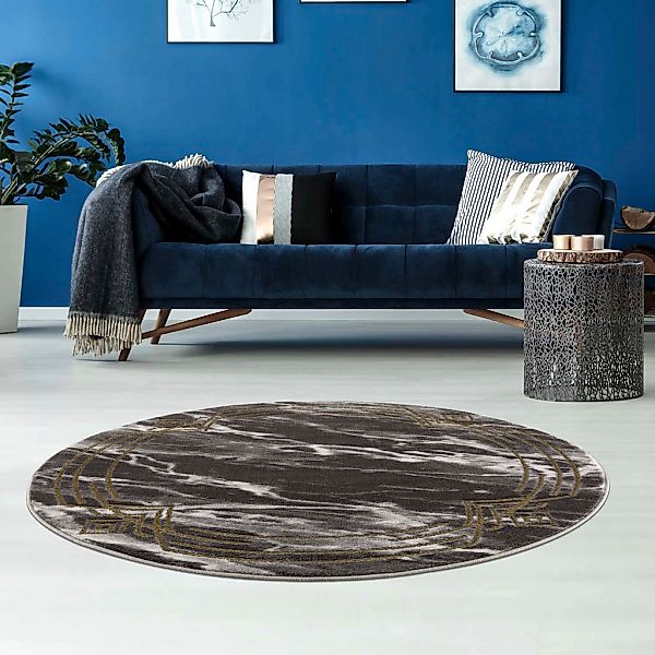 Carpet City Teppich "Noa 9297" rund 11 mm Höhe Kurzflor, Modern, Weicher Fo günstig online kaufen