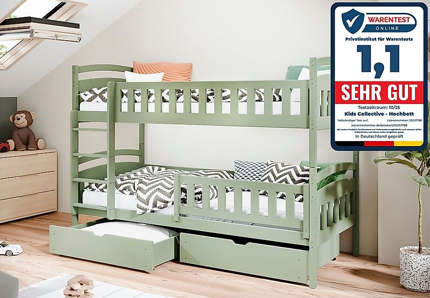 Kids Collective Etagenbett Hochbett Kinderbett 80x180 90x200 umbaubar in zw günstig online kaufen