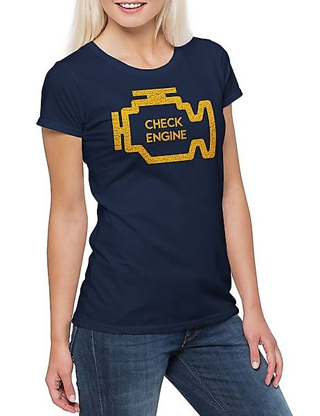 Urban Backwoods Print-Shirt Check Engine Damen T-Shirt Race Racing car Driv günstig online kaufen