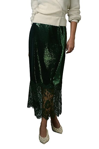 Next Midirock Pailletten-Midirock mit Spitzenbesatz (1-tlg) günstig online kaufen