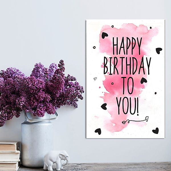 queence Metallbild »Your Birthday« Herzen   Schriftzug   Schriftzüge   Sprü günstig online kaufen