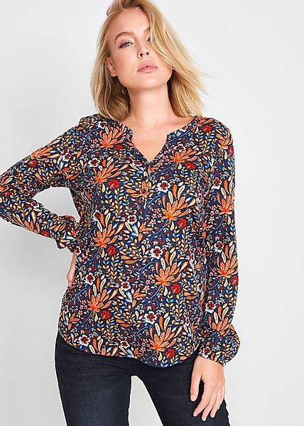 bonprix Tunikashirt 2 Stk. A-Linie Passform, mit All-Over Print, aus Baumwo günstig online kaufen