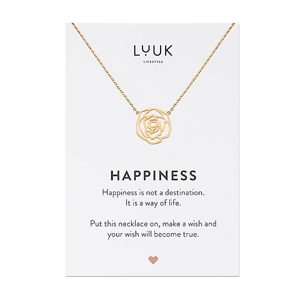 LUUK LIFESTYLE Kette mit Anhänger Rosenblüte, günstig online kaufen