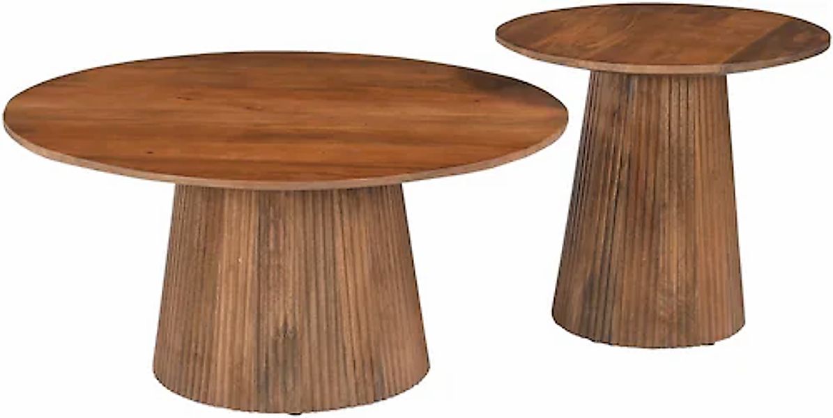 Couchtisch  Mango Natural ¦ holzfarben ¦ Maße (cm): H: 38  Ø: 80 Tische > C günstig online kaufen