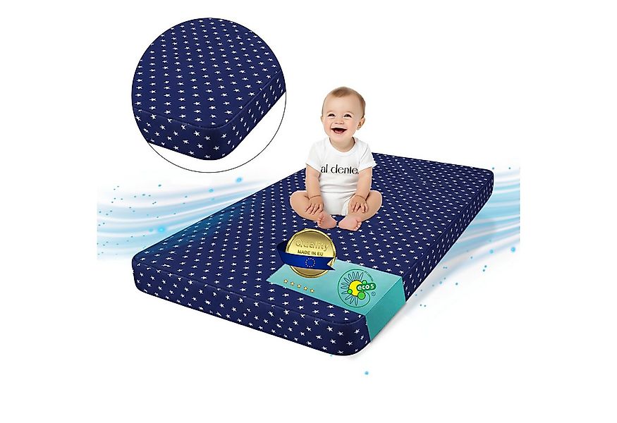 Kindermatratze Babymatratze mit Baumwollbezug, waschbar & rollbar–Allergike günstig online kaufen