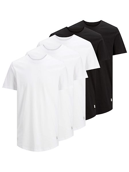 Jack & Jones Herren Rundhals T-Shirt JJENOA Regular Fit 5er Pack günstig online kaufen