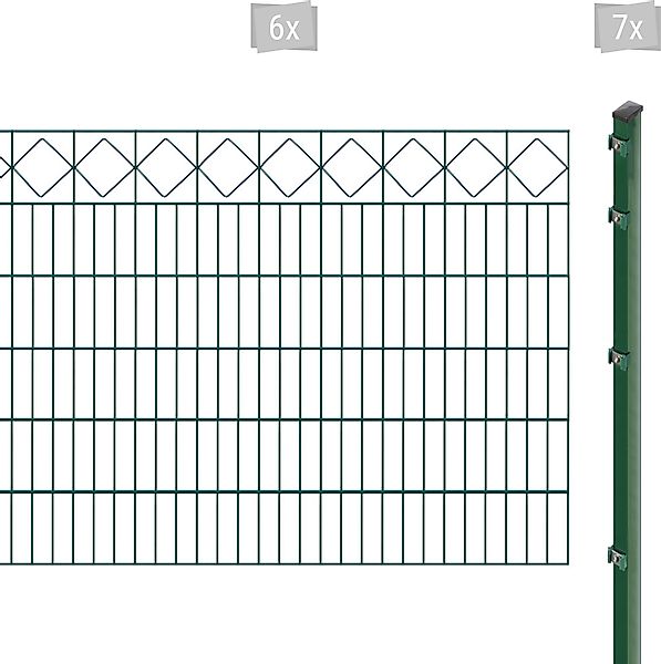 Arvotec Doppelstabmattenzaun »EXCLUSIVE 120 zum Einbetonieren "Karo" mit Zi günstig online kaufen