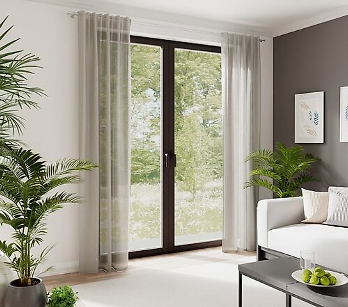 HOMING Gardine »Neta« verdeckte Schlaufen 1 Stk. tlg. Netzstuktur, Wohnzimm günstig online kaufen