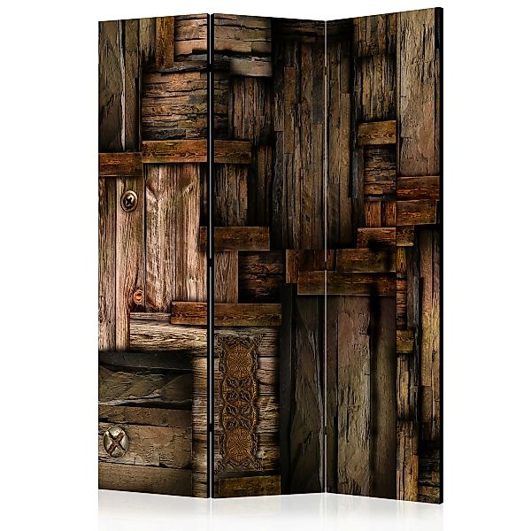 3-teiliges Paravent - Wooden Puzzle [room Dividers] günstig online kaufen