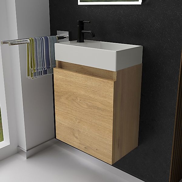 Alpenberger Badmöbel-Set Gäste WC Waschbecken mit günstig online kaufen