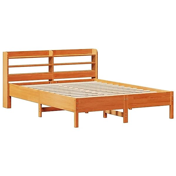 vidaXL Massivholzbett ohne Matratze Wachsbraun 160x200 Kiefernholz 3306884 günstig online kaufen