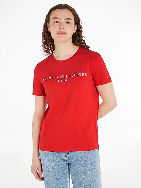 Tommy Hilfiger Kurzarmshirt REG CORP LOGO C-NK SS Baumwolle günstig online kaufen