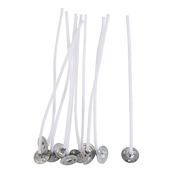 VBS Stumpenkerze Kerzendocht mit Metallfuß, gewachst, 10 Stück günstig online kaufen