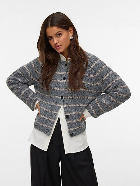 Vero Moda Strickjacke VMAWESOME SHINE LS O-NCK STRIPE CARD BOO günstig online kaufen