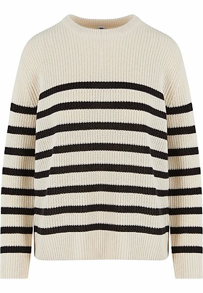 URBAN CLASSICS Rundhalspullover "Urban Classics Damen Ladies Rib Striped Sw günstig online kaufen