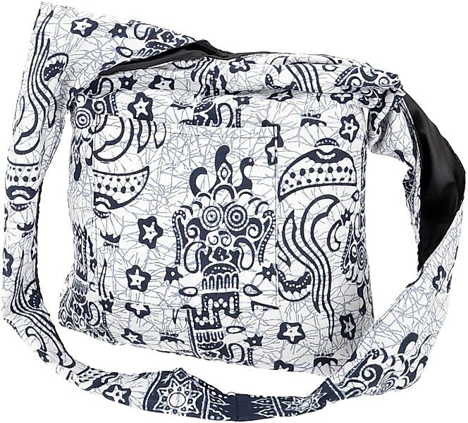 Guru-Shop Schultertasche Sadhu Bag, Schulterbeutel, Hippie Tasche - weiß günstig online kaufen
