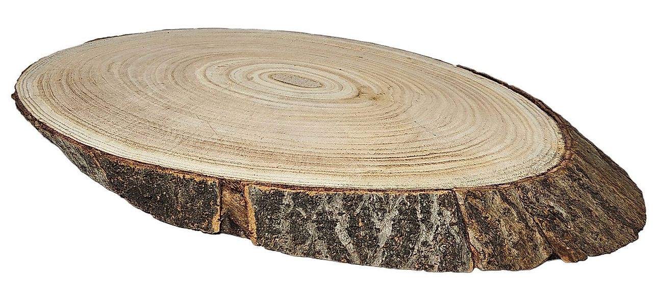 Meinposten Dekoschale Baumscheibe Brett oval Holzbrett günstig online kaufen
