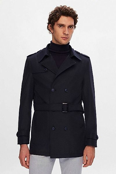 D'S DAMAT Trenchcoat Ds Damat Regular Fit Epaulette Belted Top Coat/Trenchc günstig online kaufen
