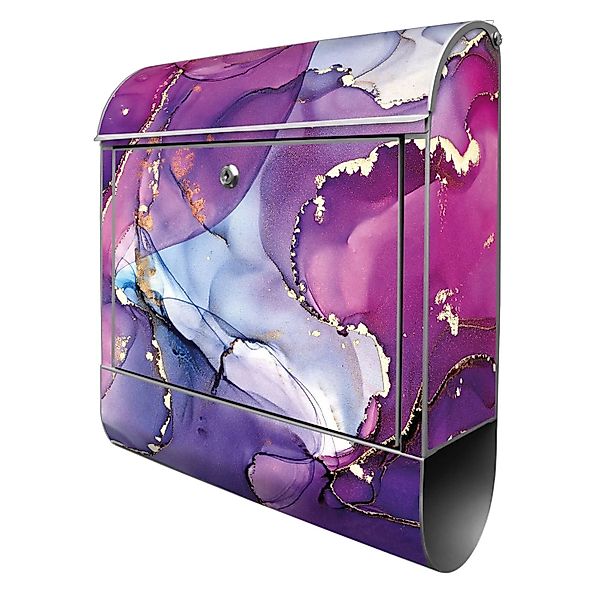 Banjado Design Briefkasten Silber Pulverbeschichtet 39x47x14cm 2 Schlüssel günstig online kaufen