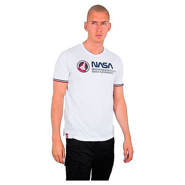 Alpha Industries Nasa Retro Kurzärmeliges T-shirt S White günstig online kaufen