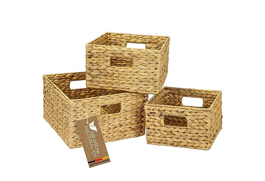 HMF Aufbewahrungskorb Aufbewahrungskorb, Korb geflochten aus Wasserhyazinth günstig online kaufen