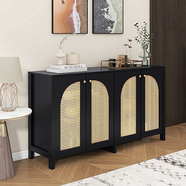 autolock Sideboard Sideboard, 4-Rattantür, für Esszimmer, günstig online kaufen