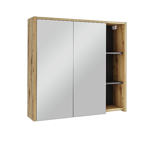 Vicco Badezimmerspiegelschrank Viola, Artisan/Grau, 80 x günstig online kaufen