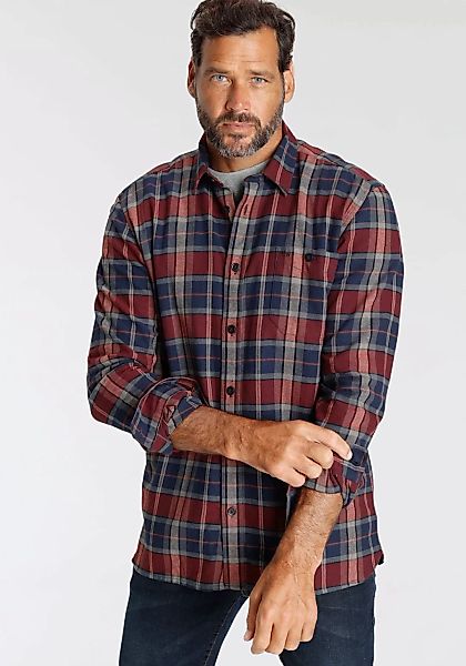 Man's World Flanellhemd Karomuster günstig online kaufen