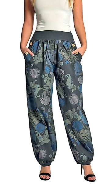 Mississhop Haremshose Baumwollhose Damenhose Aladinhose Blumenprint günstig online kaufen