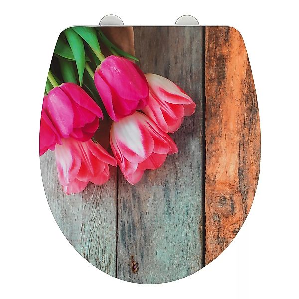 WENKO Premium WC-Sitz Hochglanz Acryl Tulip, aus antibakteriellem Duroplast günstig online kaufen