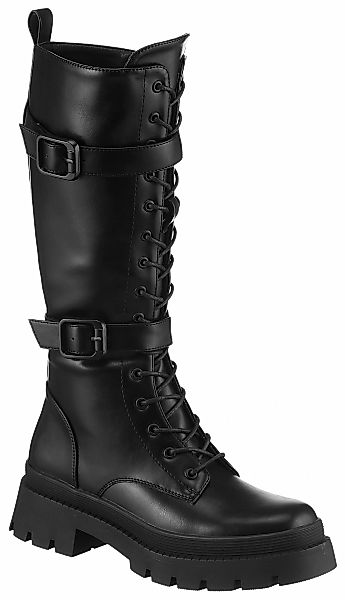 Aniston SHOES Schnürstiefel, Langschaftstiefel, Profilsohle, Festival - NEU günstig online kaufen