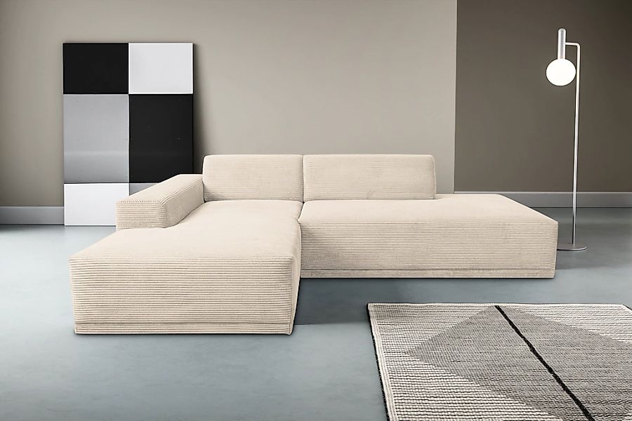 WERK2 Ecksofa "Apollo, hoher Sitzkomfort, aktuelles Design, Breite 264cm, L günstig online kaufen
