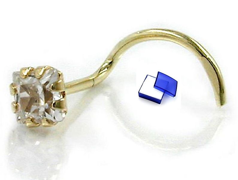unbespielt Nasenpiercing Nasenstecker Piercing 3 mm Spirale mit Zirkonia we günstig online kaufen
