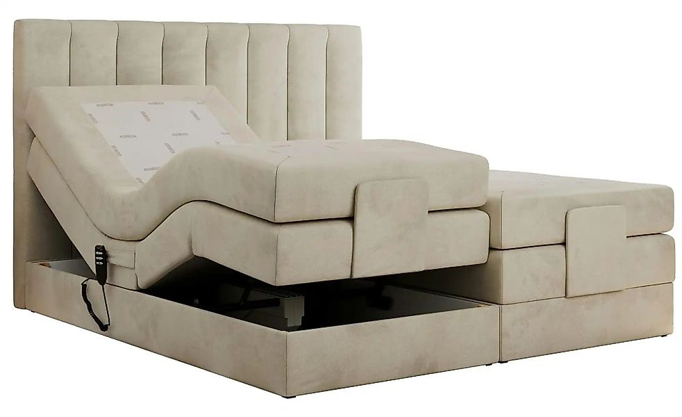 Motor Boxspringbett mit Bettkasten Comforto ¦ beige ¦ Maße (cm): B: 148 H: günstig online kaufen