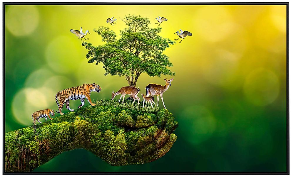 Papermoon Infrarotheizung »hand mit Baum und Tieren«, sehr angenehme Strahl günstig online kaufen