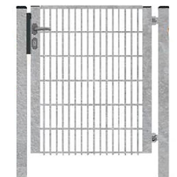 Gartentor für Doppelstabmattenzäune Halb-Rahmen Zink 132 cm x 120 cm günstig online kaufen