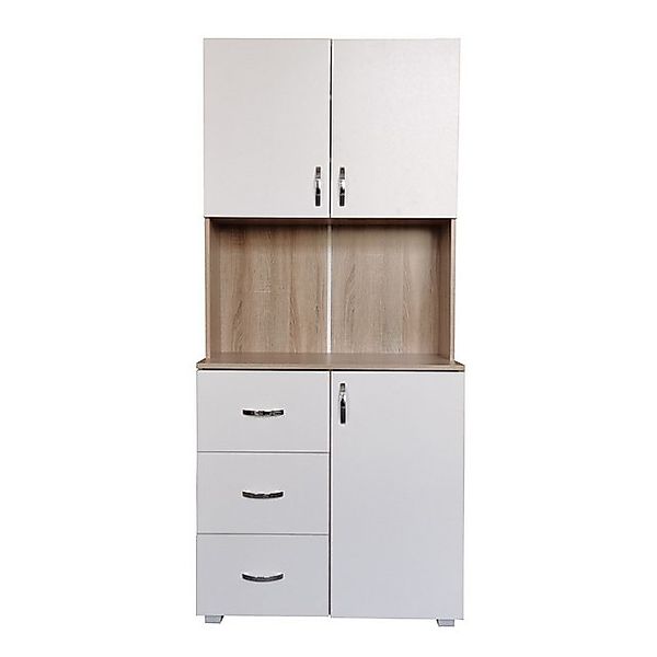 HTI-Living Hochschrank Küchenschrank Weiß/Sonoma Blanca (Stück, 1-St., 1x S günstig online kaufen