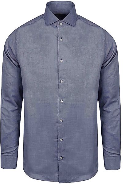 Steppin' Out Hemd Oxford Melange Blau  - Größe M günstig online kaufen