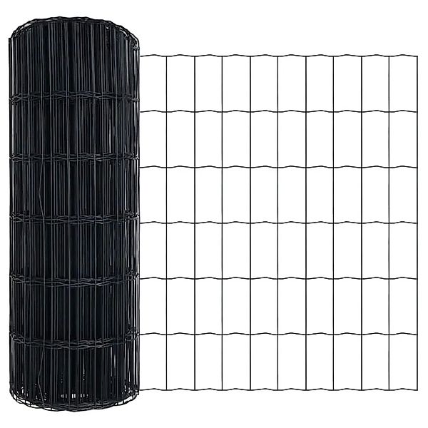 vidaXL Eurozaun Grau 0,8 x 25 m PVC-beschichtetes Eisen 42004532 günstig online kaufen